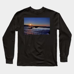 Sun Setting at Walcott Beach Long Sleeve T-Shirt